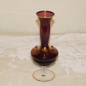burgandy glass vase