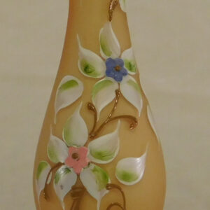 Yellow Satin Glass Vase