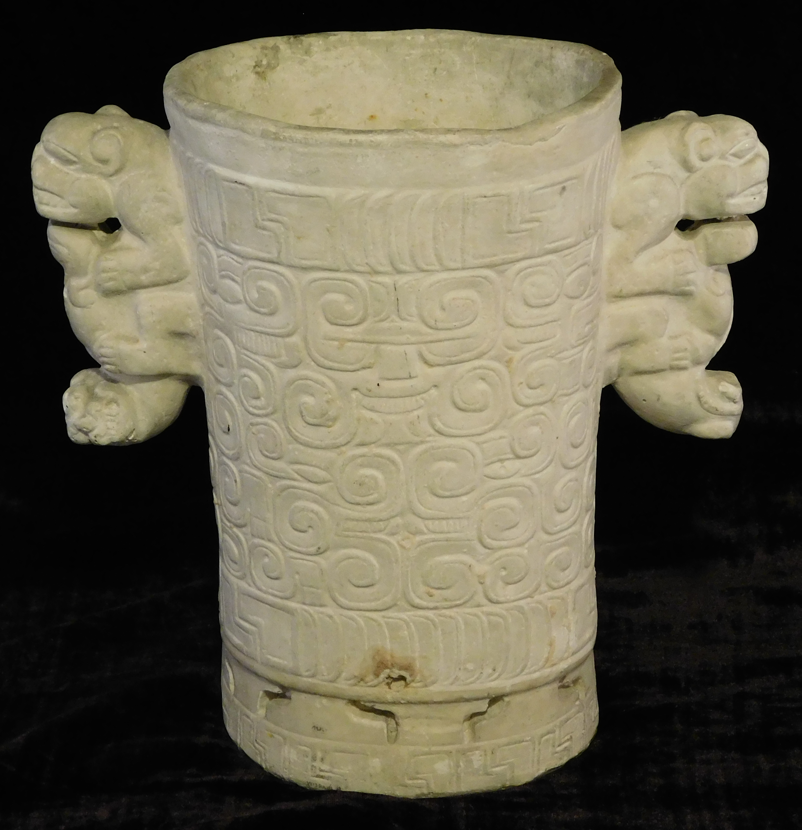 Large, white ceramic vessel
