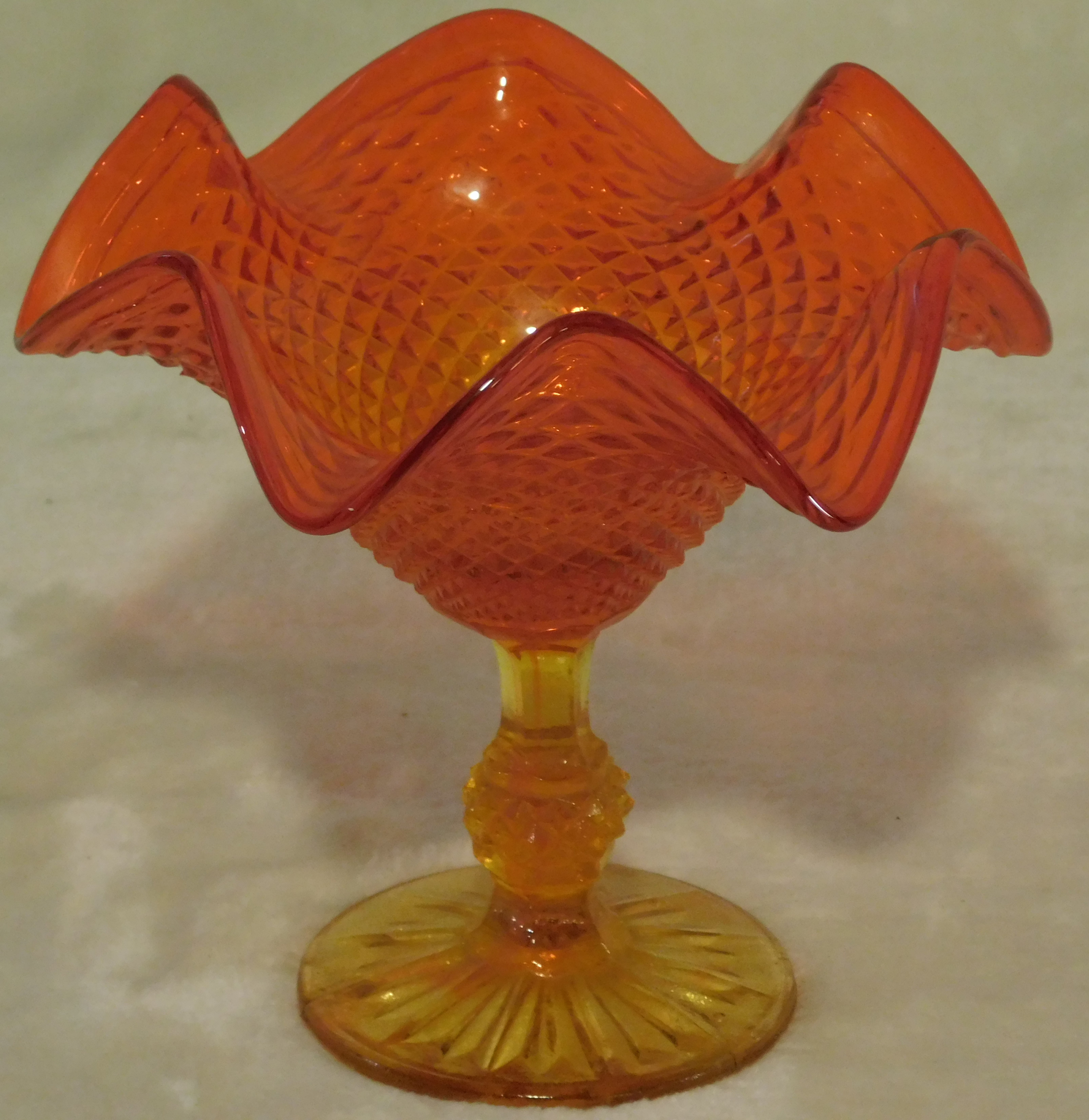 Orange Pressed Glass
