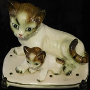Large & Heavy Porcelain Cat