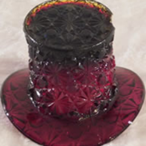 Burgundy Glass Hat