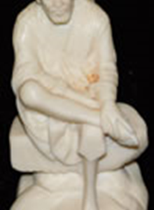 Beige Old Man Sitting Stone