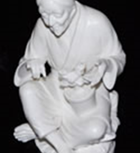 White Stone Old Woman Sitting