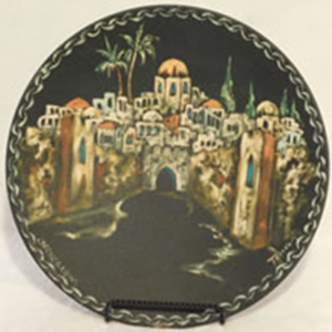 Metal wall hanging plate