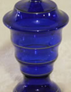 Colbalt Blue Glass Lidded Jar