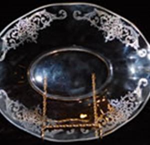 Clear Glass Tray with Sterling