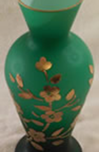 Green Satin Glass vase