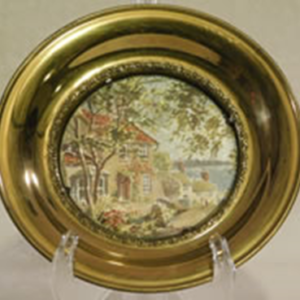 Solid Brass a picture of houses
