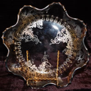 Clear glass bowl