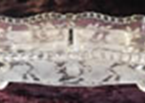 Footed clear serving food tray