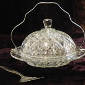 Crystal serving dish
