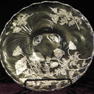 Crystal footed serving dish platter