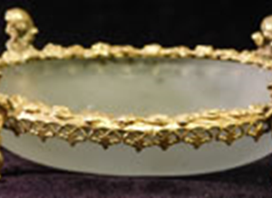 Beautiful mint green crystal plate