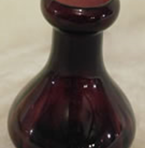 Clear Burgandy Vase