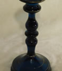 Deep Turquoise Blue Tall Depression Glass