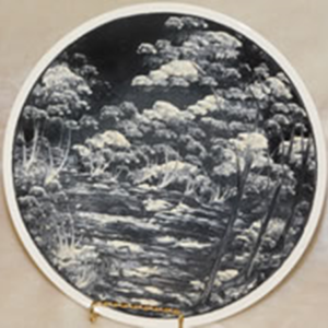 Black and white forest